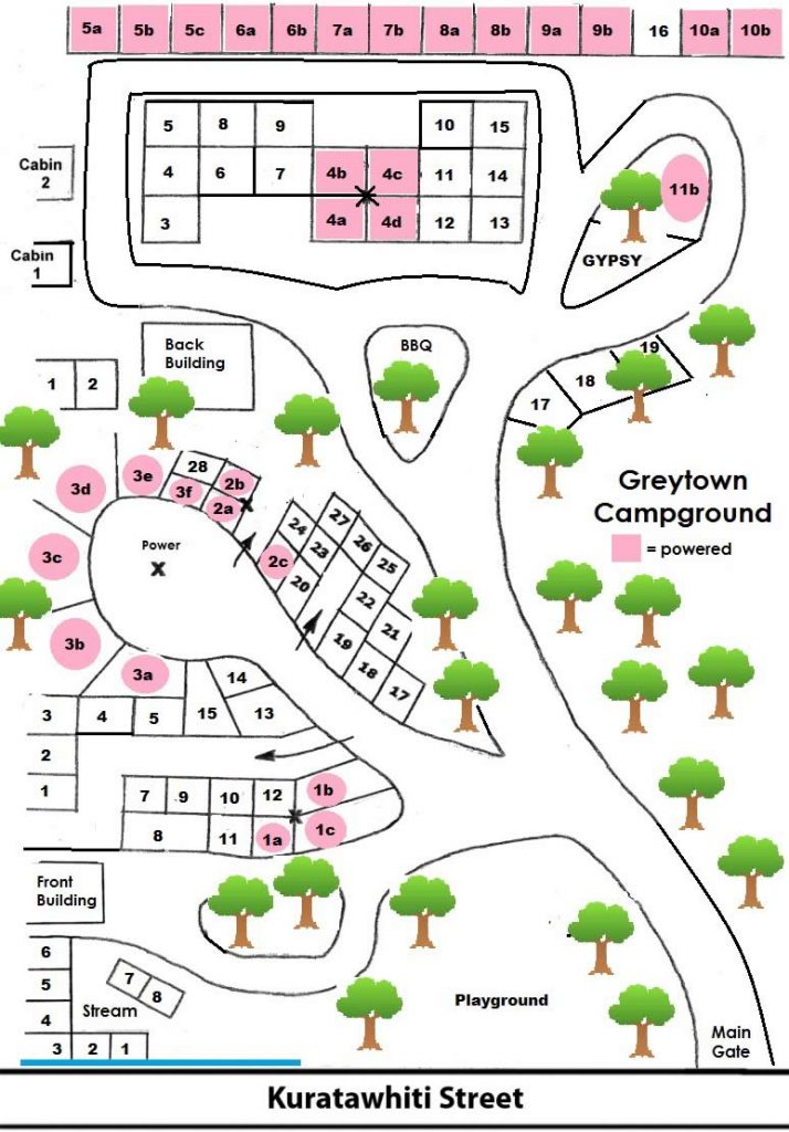 Campground Layout - Greytown Campground